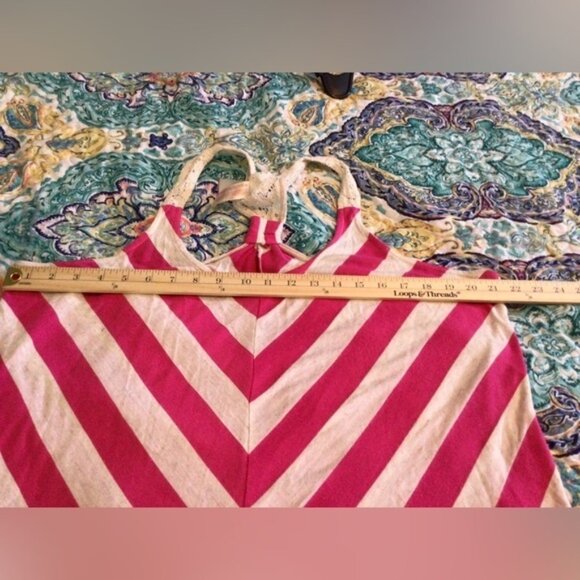 No Boundaries 2xl  pink and white sleeveless tank top (0044) - Picture 8 of 9